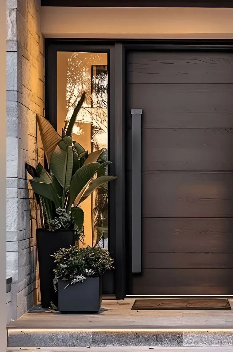 Elegant Mahogany Door with Modern Panel Design GR-DR-EDR-1015