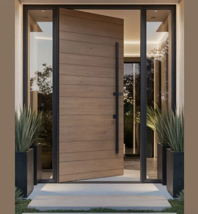 Classic Solid Oak Door with Decorative Panels GR-DR-EDR-1016