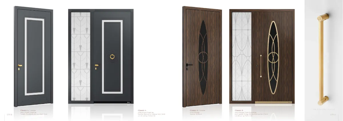 Anodic Graphite & Wenge | Gold Designer Handles | Pattern 62 & 63 GR-DR-EDR-1425