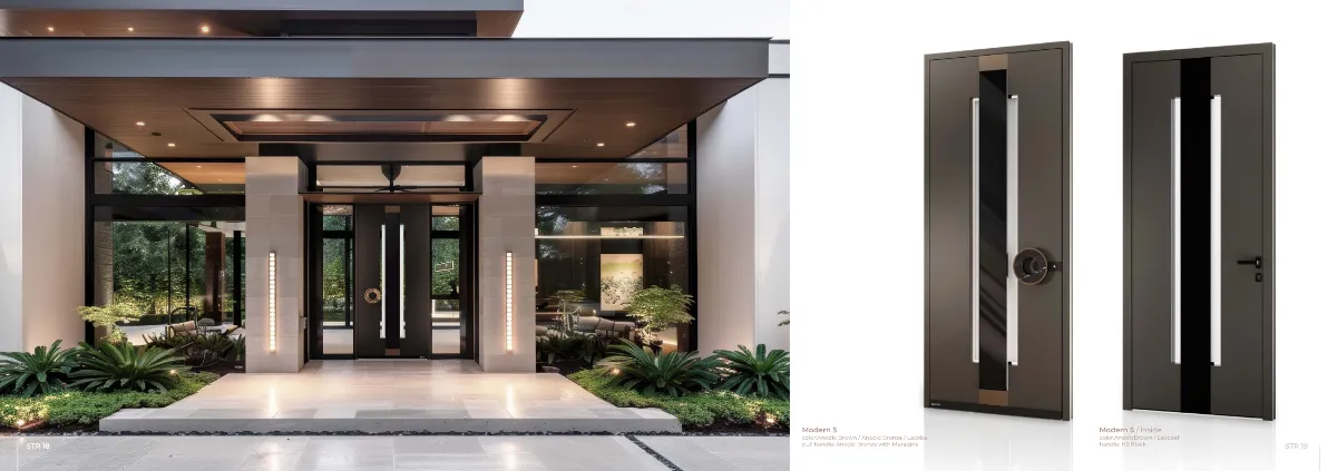 Anodic Brown, Bronze & Lacobel | Maraqina Bronze Handle GR-DR-EDR-1430