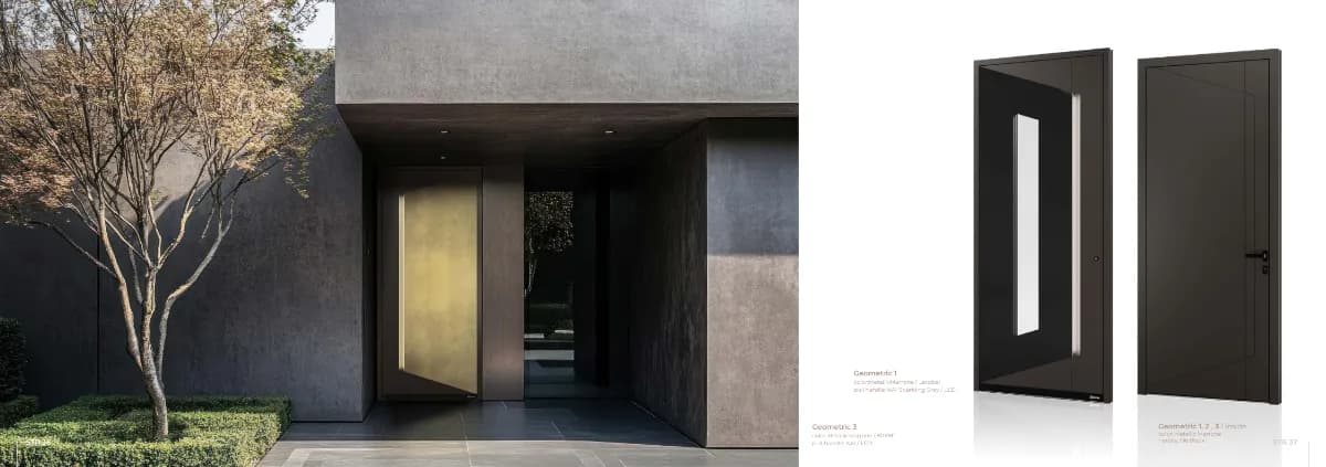 Metallic Marrone & Lacobel | KA1 LED Handles | Architectural Design Series GR-DR-ALD-1442