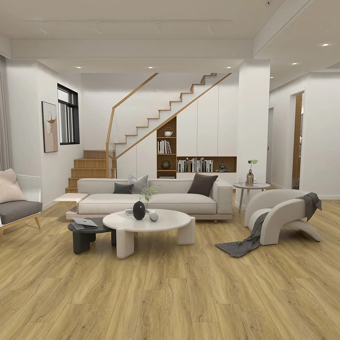 Medium Oak SPC Flooring 1220x181x5.35mm | Waterproof Wood Effect Click Lock Vinyl Planks GR-FLS-WFL-1238