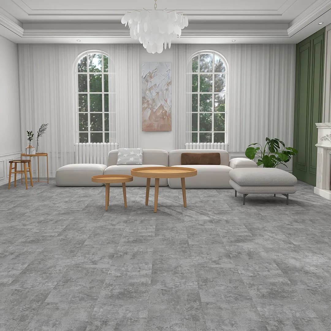 Grey Marble SPC Tile Flooring 620x310x5.35mm | Modern Stone Effect Waterproof Click Tiles GR-FLS-SPF-1241