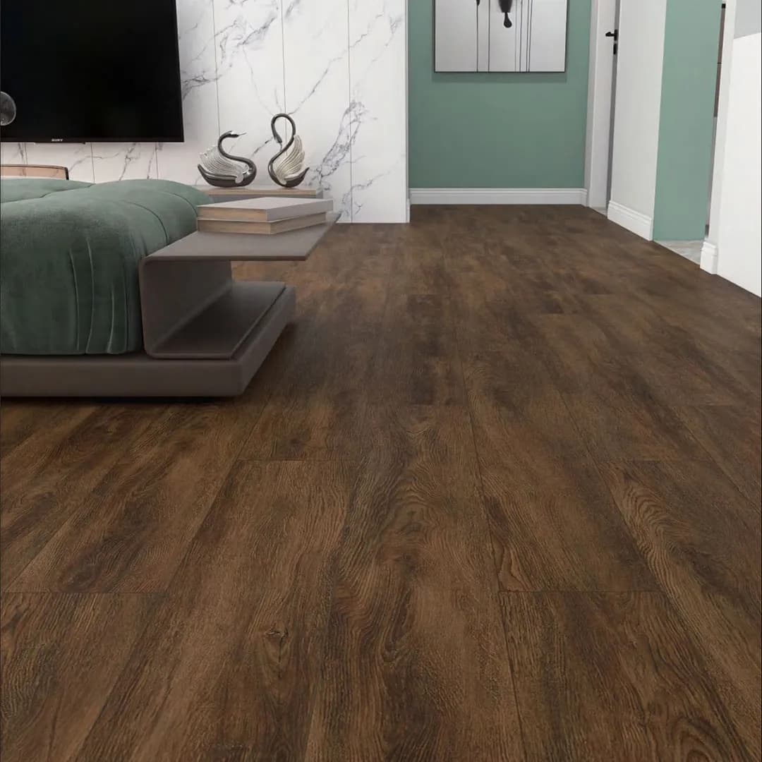 Walnut Oak SPC Flooring 1220x183x6mm | Deep Wood Effect Waterproof Vinyl Click Planks GR-FLS-LFL-1249