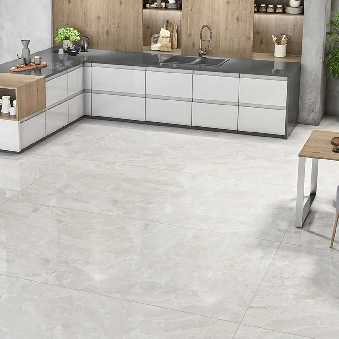 Breccia Seina Silver Marble Effect Wall Panel 1200x600x9mm | Modern Architectural Cladding GR-FLS-TIL-1267