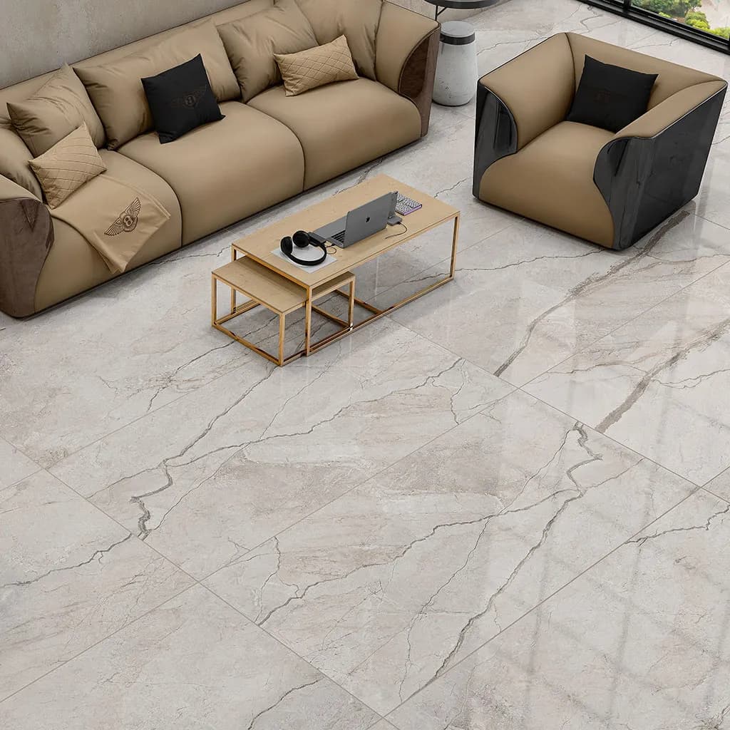 River Stone Grey Wall & Floor Panel 1200x600x9mm | Modern Natural Stone Effect Cladding GR-FLS-TIL-1268
