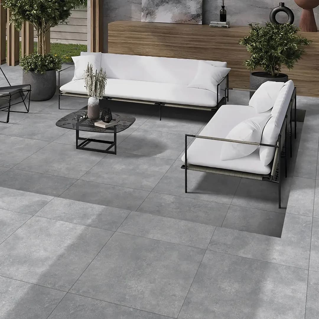 County Light Grey Outdoor Porcelain Tiles 900x600x22mm | Modern Patio & Landscape Paving Slabs GR-FLS-TOT-1272