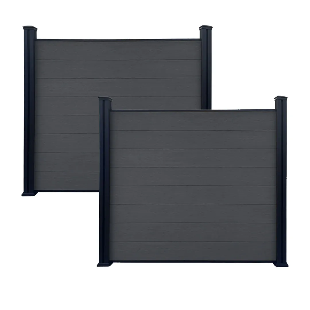 Charcoal Composite Fencing 1800x215 | Modern Dark Wood Effect Garden Fence Panels GR-OEX-FNP-1296