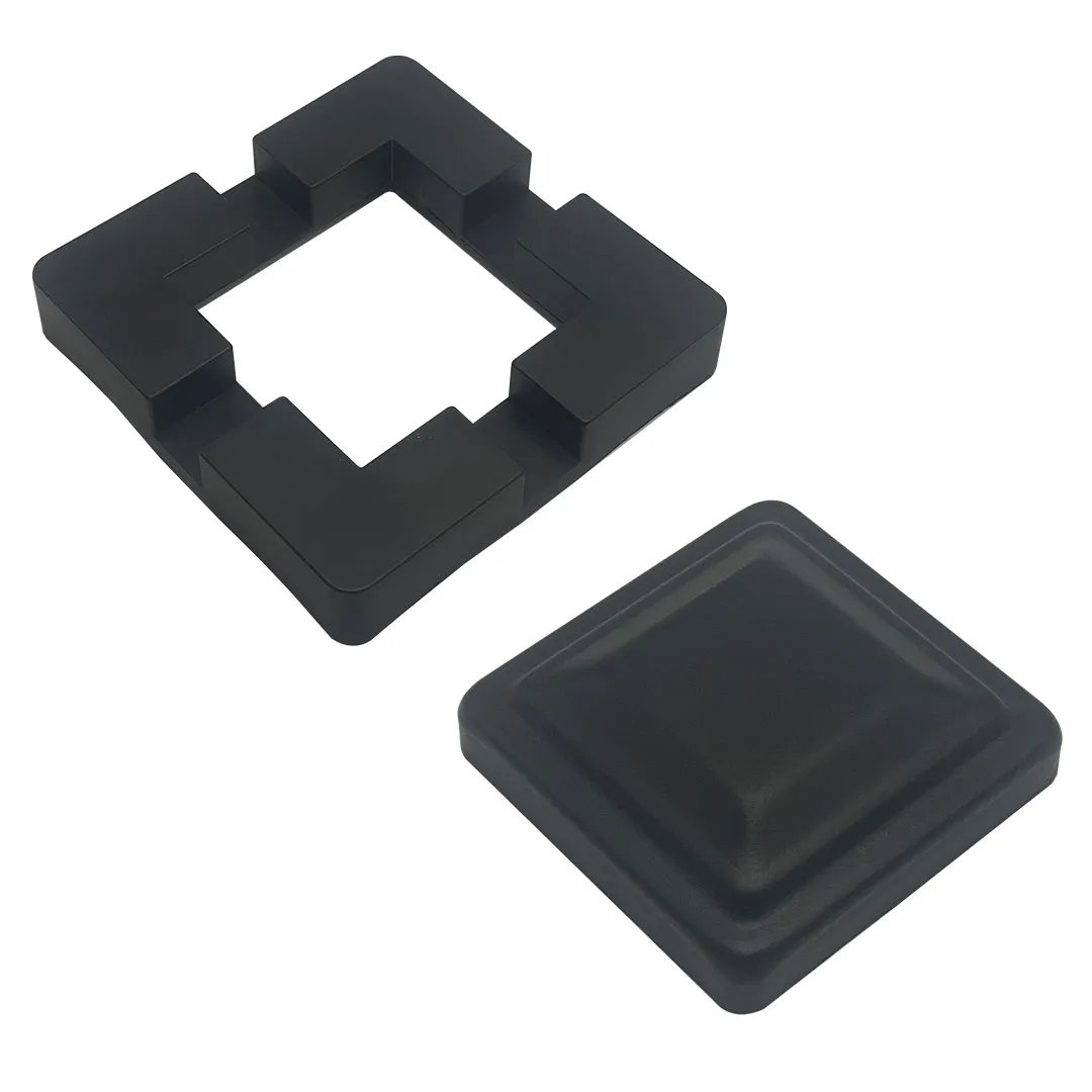 Composite Fencing 80mm Base & Cap Set for Aluminium Post 80x80 | Fence Post Finishing Accessories GR-OEX-FNA-1300