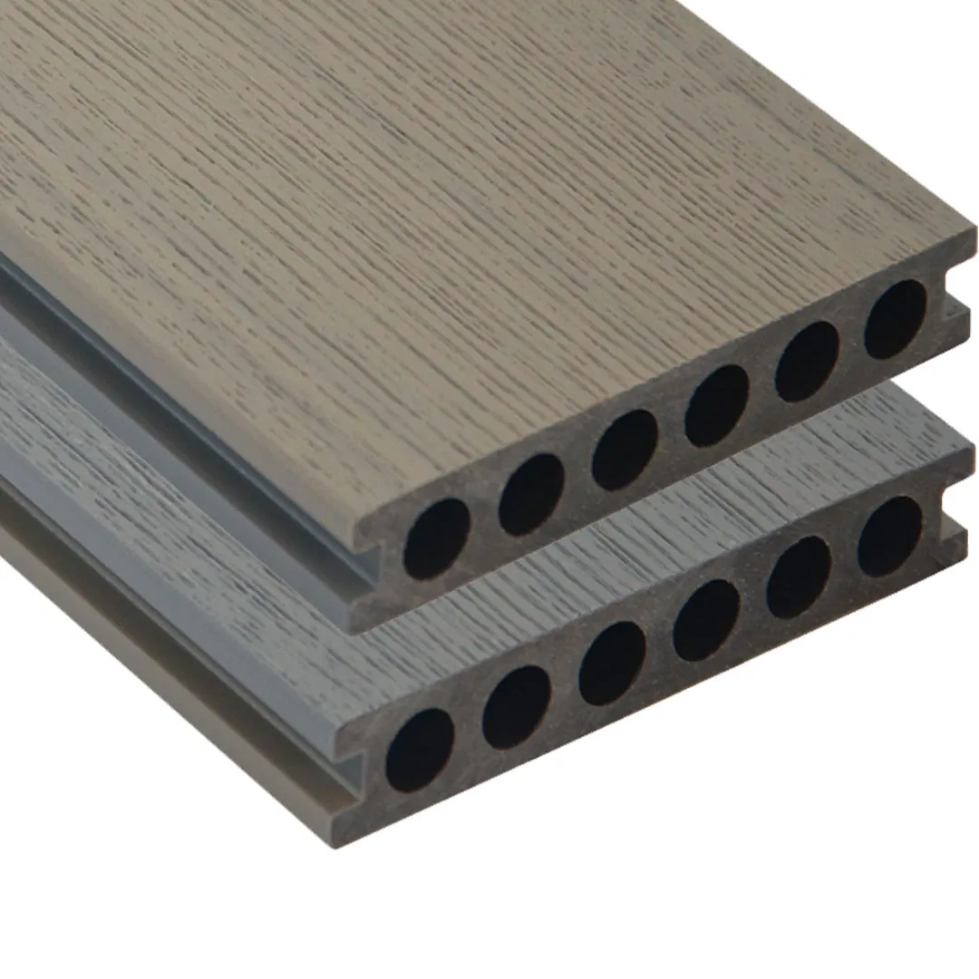Dual Tone Composite Decking Cement Grey & Natural 5000x140 | Modern Wood Effect Deck Boards GR-SCW-CST-1278