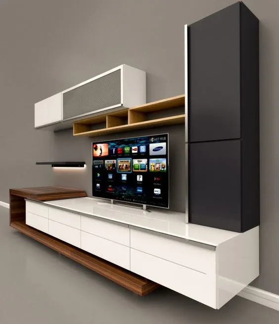Modern Media Walls – Stylish Entertainment Centers GR-WIF-MDW-1177