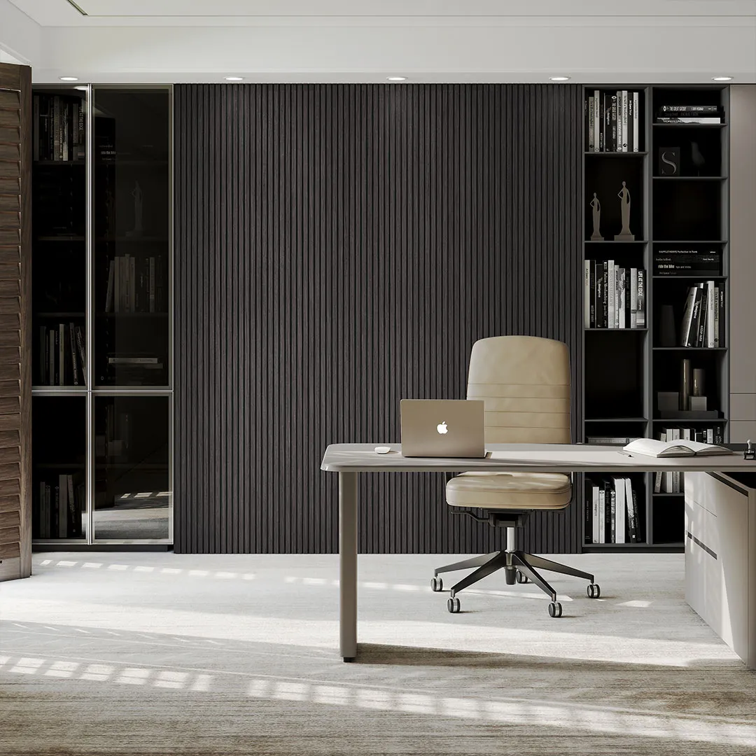 Ash Grey Wood Veneer Acoustic Wall Panel 2400x600 GR-WIF-ACP-1265