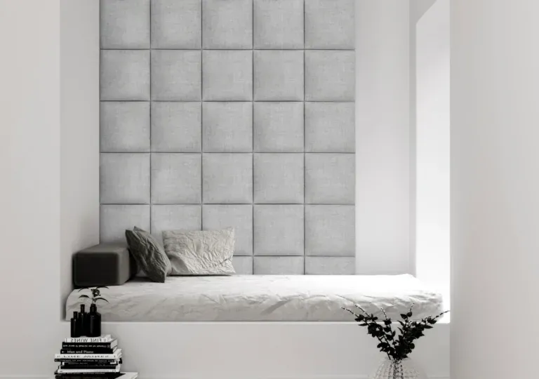 Mollis BASIC.01 Upholstered Wall Panels | 3D Fabric Acoustic Interior Tiles (60x30 & 30x30) GR-WIF-WUP-1341