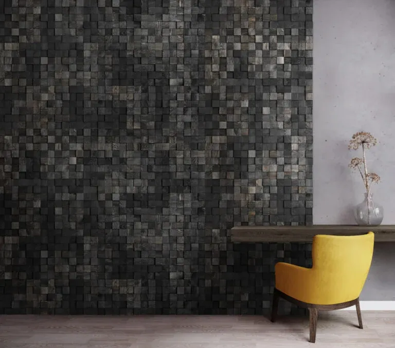 Pino Carbon Ombre 3D Wood Wall Panels | Decorative Mosaic Interior Cladding GR-WIF-WWP-1347
